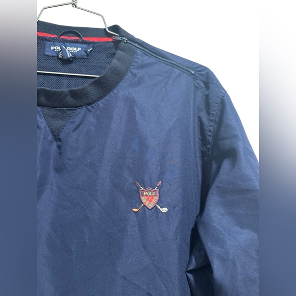 Vintage Ralph Lauren Polo Golf Navy Blue Windbreaker Mens Size Large - Picture 3 of 16